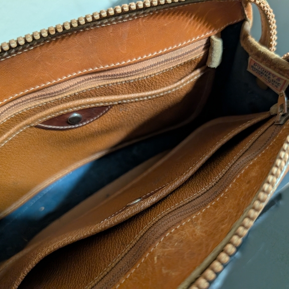 Vintage Dooney Bourke Blue Pebbled All Weather Leather Shoulder Bag Purse - Picture 9 of 12